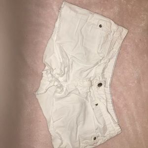 White Jean Demin Shorts